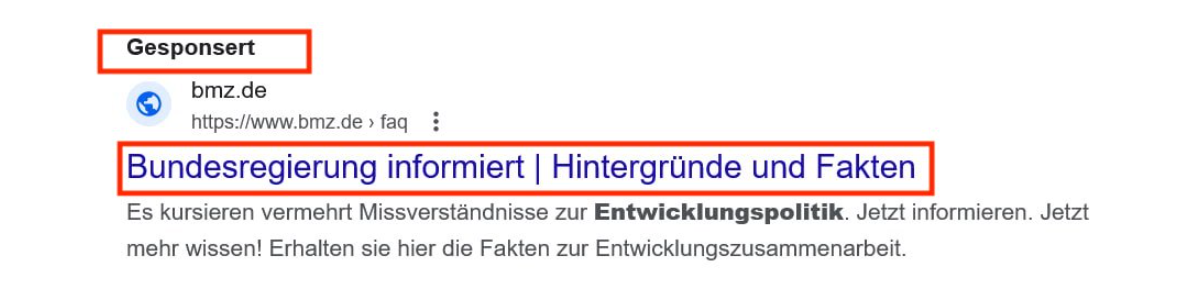 „Missverständnisse“ via Werbung aufklären …